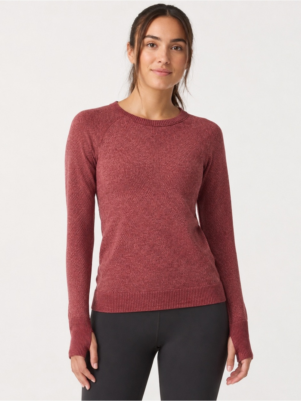 Lululemon Rest Less‎ Pullover Mulled Wine Pink Savannah Size 4